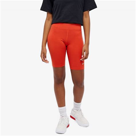 Orange Nike Biker Shorts